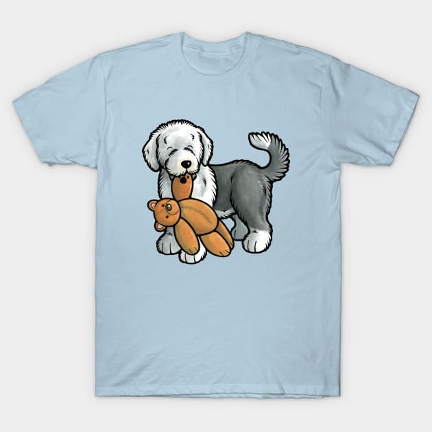 Old English Sheepdog puppy T-Shirt by animalartbyjess